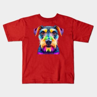 Patterdale Terrier Colorful Design Kids T-Shirt